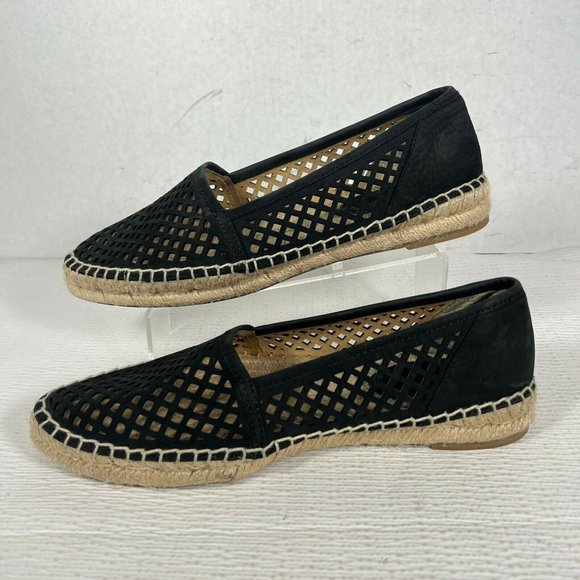 Frye Womens Lee A Line Black Perforated Slip On Espadrille Flats Size US 7.5 M - Picture 3 of 10